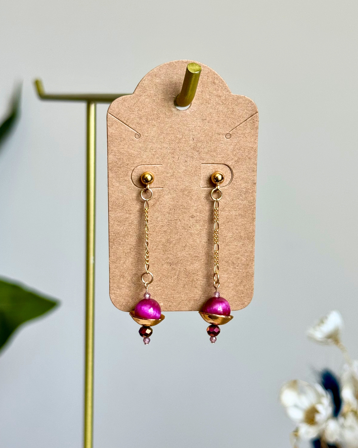 Fuchsian Drop Earrings
